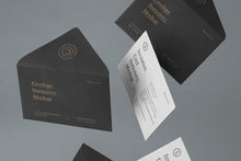 Load image into Gallery viewer, Falling and Floating Free Psd Invitation Mockup
